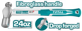 Plaktukas skardai TOTAL, stiklo pluošto rankena, 45CS, 0,66kg., THT74246