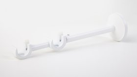 Karnizo laikikliai MARDOM Fusion, skersmuo 19 mm, dvigubas, spl. balta, 2 vnt.