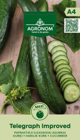 Daržovių sėklos, AGRONOM agurkai paprastieji ilgavaisiai TELEGRAPH IMPROVED, 0,3 g.