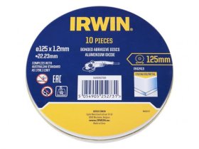 Metalo pjovimo diskai IRWIN, 125 x 1,2 mm, 10 vnt.