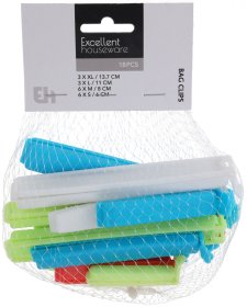 Spaustukai maišeliams, įvairių sp., 18 vnt.