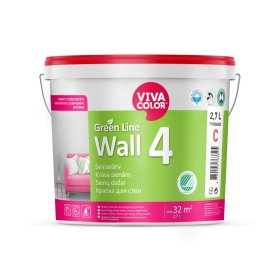 Vandeniniai vidaus dažai VIVACOLOR Green Line Wall 4, 2,7 l, A bazė, balti, visiškai matiniai