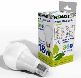 Augalų auginimo LED lemputė VISIONAL, 18W, E27