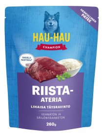 Konservuotas šunų ėdalas HAU-HAU CHAMPION, su žvieriena, 260g