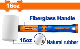 Guminis plaktukas WADFOW, stiklo pluošto rankena, 0,45 kg, spl. balta, WHM7304