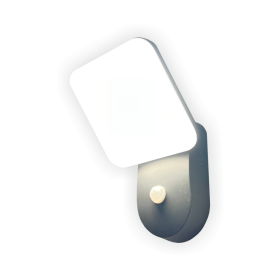 Lauko sieninis LED šviestuvas SALTA Saga Sens, su mikrobangu judesio jutikliu, LED 12W, 3000 K, 1080 lm, IP65, 135x60x210 mm, antracito sp.