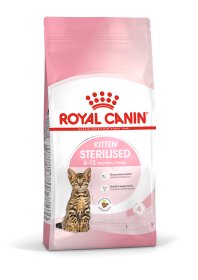 Sausas kačių ėdalas ROYAL CANIN, visavertis pašaras katėms, specialiai sterilizuotiems/kastruotiems kačiukams (6-12 mėnesių amžiaus), 0,4 kg