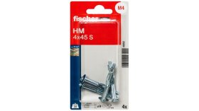 Inkarinis varžtas GKP FISCHER, 4 x 45 mm, 4 vnt.