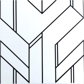 Klijuojamos lubų/sienų plokštės NOVELLY HOME Glamour, Nr. 7-08-C, spl. balta/juoda, 500x500 mm., 2m2