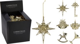 Eglutės žaisliukas, auksinės sp., 6 skirtingi dizainai, 7,5 x 7,5 x 6 cm