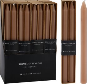 Vakarienės žvakių rinkinys, 2 vnt., ilgis 27 cm, aukso sp.