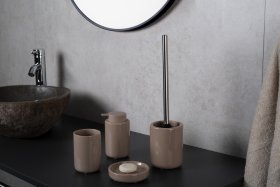 Tualeto šepetys RIDDER GINA, pastatomas, rudas, keramika/nerūdijantis plienas, 2127409