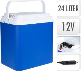 Šaltkrepšis, 24 l, elektrinis, 39,7x23,5x40cm, plastikas, su jungtimis 12V, mėlynas