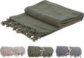 Pledas, medvilninis, 4 skirtingi dizainai, 130 x 170 cm