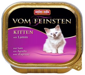 Konservuotas kačių ėdalas VOM FEINSTEN, jauniems kačiukams su ėriena, 100g