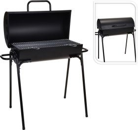 Anglies kepsninė BBQ, cilindro formos, 33x63x89cm, cinkuota