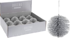 Eglutės žaisliukas, sidabrinės sp., 10 cm