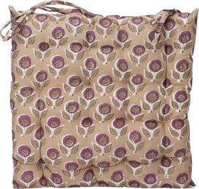 Pagalvėlė kėdei, 40 x 40 cm, medvilnė, rusvos sp.