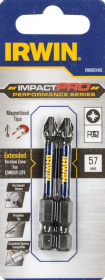 Smūginiai sukimo antgaliai IRWIN Impact Pro, 57 mm, 2 x PZ1