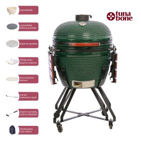 Anglies kepsninė TUNABONE Kamado Classic 26", 66 cm, XL dydis, žalios spalvos