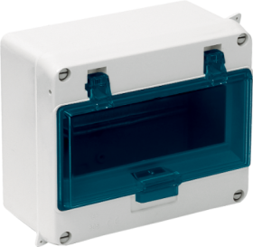 Automatinių išjungiklių skydelis SOLERA 895, skydelis 7 modulių, plomb., 165 x 145 x 84 mm, IP54, pilkos sp.