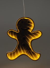 Kalėdinė LED dekoracija Gnomas, veidrodinė, 150 x 12 x 200 mm