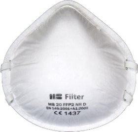 Respiratorius FFP2 MB FILTER, NR D, be vožtuvo