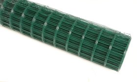 Tvoros tinklas HERVIN GARDEN, cinkuotas, dengtas PVC, viela 1,7mm/su PVC 2,2mm, akutė 100x50 mm, aukštis 1,5 m, ritinio ilgis 25 m,RAL6005