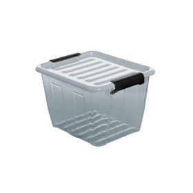 Daiktadėžė PLAST TEAM Home Box, su dangčiu, pilkos sp., 20,5 x 13,4 x 17 cm, 3 l