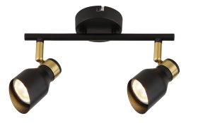 Kryptinis šviestuvas RABALUX Lilou 73048, GU10 2x MAX 25W, skermuo 55 mm, IP20, 230V, 50Hz, aukso sp.