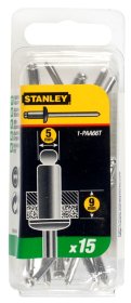 Aliuminės kniedės STANLEY, 5 x 10 mm, 15 vnt