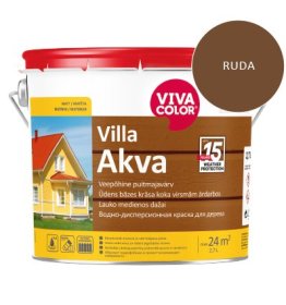 Medinių fasadų dažai VIVACOLOR Villa Akva, 2,7 l, rudos 540X sp.