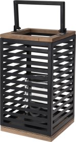 Žibintas, metalas, 15 x 15 x 28 cm