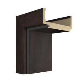 Laminuota durų stakta VIVENTO, su apvadais, komplektas durų varčiai, dešininė, spalva Bengali Mango, 100-140 x 91 x 2108 mm, 2 vnt., 110-140 x 91 x 885 mm, 1 vnt.