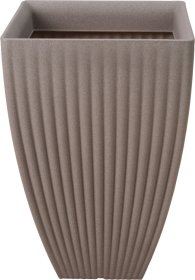 Lauko vazonas, kvadratinis, šviesiai rudos sp., 40 x 40 x 60 cm.