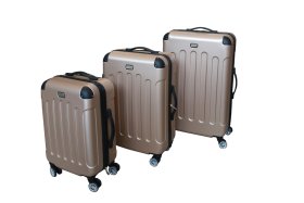 Lagaminas MC3000, auksinės spalvos, S 34x24x50 cm, ABS plastikas, su ratukais