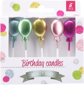 Gimtadienio žvakutės Žvaigždės, 5 vnt., 6 cm