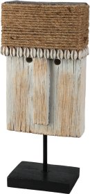 Sodo dekoracija ETNIC, ant stovo, su kriauklėmis, 16 x 9 x 35 cm.