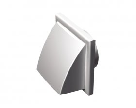 Ventiliacinės grotelės VENTS, d150, su atbuliniu vožtuvu, plastikinės, pilkos spalvos