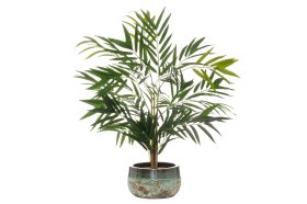 Keraminis lauko vazonas 4Living Novara, žalios sp., 29 x 29 x 17 cm.