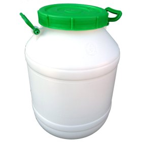 Plastikinė statinė užsukamu dangčiu, 50 l, su rankenomis, tinka sąlyčiui su maistu