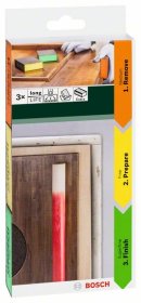 Stačiakampių šlifavimo kempinėlių rinkinys BOSCH Edge, 69 x 97 x 26 mm, 3 vnt.