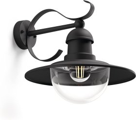 Lauko sieninis šviestuvas G.LUX Gh-214-Bl, 1xE27 kompl. be lempučių, IP44, juodos sp.