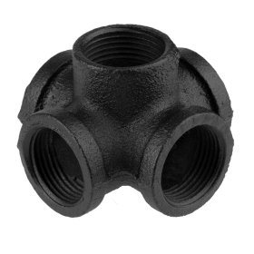 Dekoratyvinė jungtis RUSTICLINE, 3/4", skersmuo 25 mm, 5 skylės, RT-24, juodos sp.