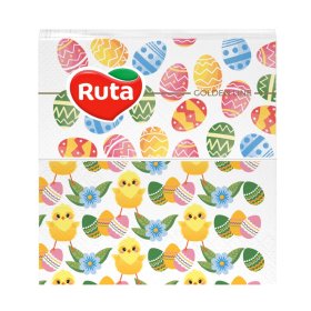 Velykinės servetėlės RUTA, margučių dizainas, 33 x 33 cm, 20 vnt.