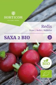 Daržovių sėklos, HORTICOM ridikėliai valgomieji Saxa 2 BIO, 4,2 g.