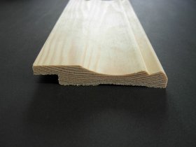 Grindjuostė, matmenys 15 x 90 x 2700 mm, baltos spalvos, pušis, A klasė