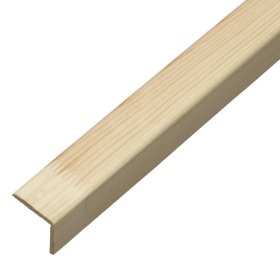 Išorinis kampas, pušis, lygus, matmenys 20 x 20 x 2750 mm