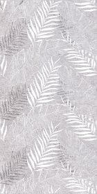 Plytelių keraminis dekoras KAI/CERAMICA FIORE Varese 4645, 30 x 60 cm, 1,62 m2/dėž., pilkos spalvos lapai, Bulgarija