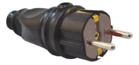 Kištukas MIRSA 116101, su įž., guminis, juodos sp., vnt.